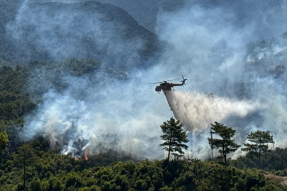 Antalya'da iki ilçede orman yangınına havadan ve karadan yoğun müdahale