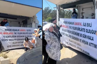 Hemşire nişanlısı tarafından aldatıldığını iddia eden genç, hastane önünde 'Allah Kurtardı'' diyerek lokma dağıttı