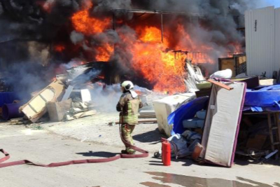 Ankara'da geri dönüşüm tesisinde yangın 