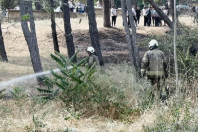 Bakırköy’de Hastane Bahçesindeki yangın paniğe neden oldu