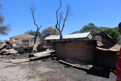 Kozan'daki yangında hasar tespit çalışmaları yapıldı