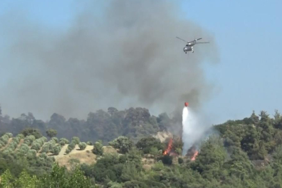 Manisa’daki orman yangını rüzgarla Salihli’ye ulaştı