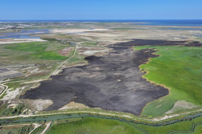 Mersin Silifke’de Göksu Deltası’nda 50 hektarlık alan yangında zarar gördü