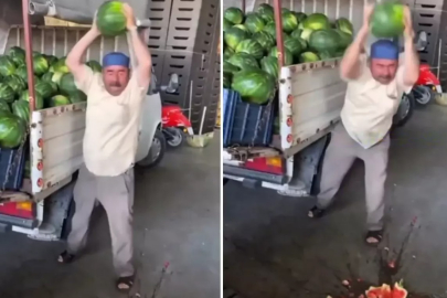 Adana’da karpuz fiyatları düşünce karpuzları parçaladı