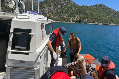 Marmaris kıyılarında düzensiz göçmen operasyonu
