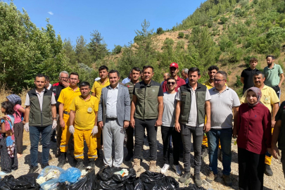 Saimbeyli’de örnek çevre hareketi: Orman yangınlarına karşı el ele temizlik