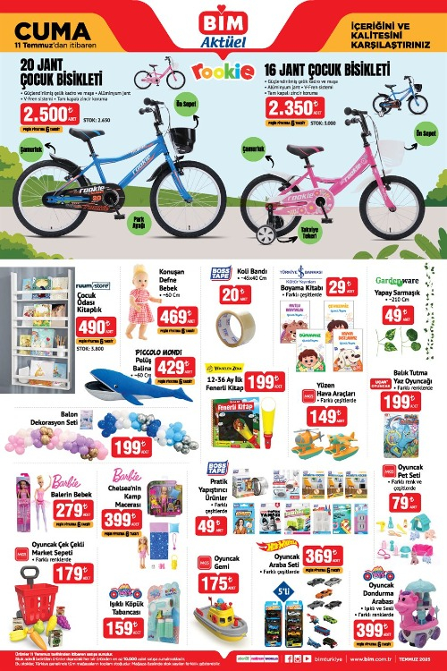 BİM 11 TEMMUZ CUMA AKTÜEL ÜRÜNLER KATALOĞU
