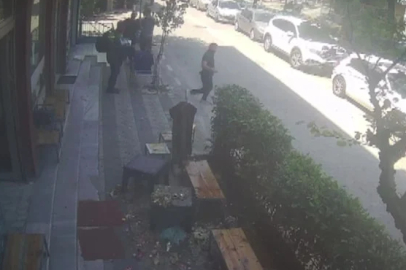 Sultangazi'de balkondan kıraathane müşterilerinin üzerine çöp attı