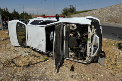 Batman’da kontrolden çıkan otomobil takla attı