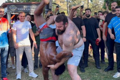 Dünyaca ünlü yayıncı Speed, Çekmeköy’de yağlı güreş yaptı