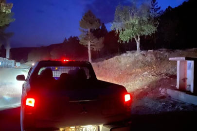 Mut'ta orman yangınlarına karşı gece denetimi