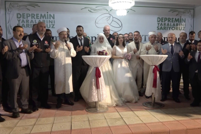 Adıyaman’da 100 depremzede çiftin nikahı kıyıldı