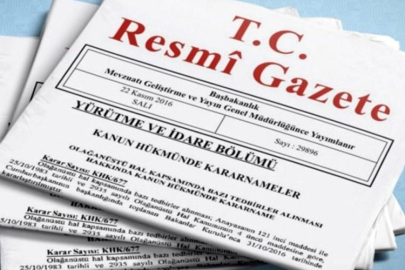 Bugün Resmi Gazete'de ne var? 20 Temmuz Pazar