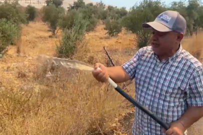 Antalya’da orman yangını mahalleye yaklaşınca mahalleli hortumla nöbete geçti