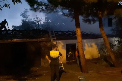 Karabük’te tarihi konağın müştemilatında yangın çıktı