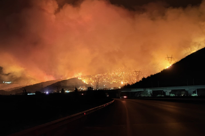 Bursa’da orman yangını: Bursa-Ankara otobanı trafiğe kapatıldı