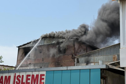 Diyarbakır'da kereste deposunda yangın paniği