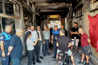 Başkan Vekili Sevil Aydar Yıldız’dan Balıkçı Pasajı esnafına geçmiş olsun ziyareti