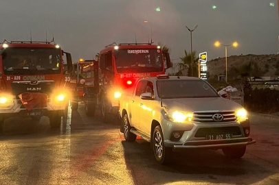 Alevlerle savaşan Hatay ekibi görevden döndü