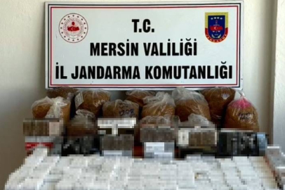 Mersin'de kaçak sigara operasyonu: Binlerce makaron ve kilo kilo tütün ele geçirildi