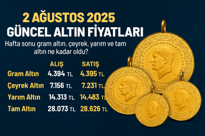 2 Ağustos 2025 güncel altın fiyatları: Hafta sonu gram altın, çeyrek, yarım ve tam altın ne kadar oldu?