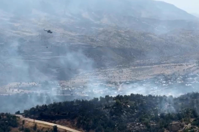 Şırnak'ta örtü yangınına havadan ve karadan müdahale
