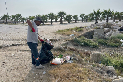 Akdeniz sahili güzellikleri çöplerle kirletiliyor