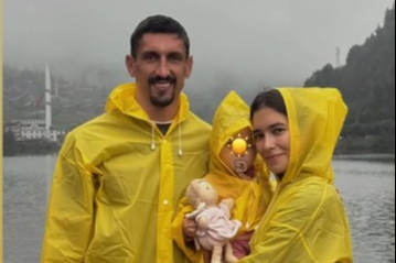 Trabzonspor'un yıldızı Savic, ailesiyle Uzungöl'de