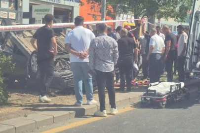 Ankara Yenimahalle’de otomobil refüje devrildi: 1 yaralı