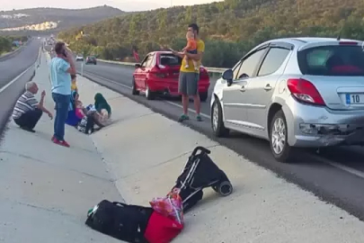 Balıkesir'de otoyolda zincirleme trafik kazası: 8 yaralı