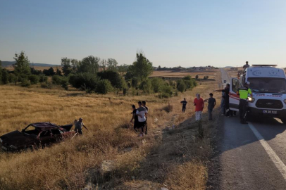  Karabük’te takla atan otomobilde 5 kişi yaralandı
