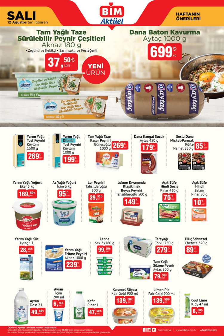 bim 12 agustos salı aktüel ürünler listesi