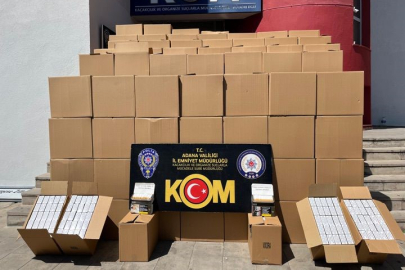 Adana’da 7 milyon 910 bin adet kaçak makaron ele geçirildi