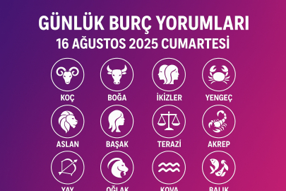 Günlük Burç Yorumları 16 Ağustos 2025 Cumartesi: Koç, boğa, ikizler ve diğer burçları bugün neler bekliyor?