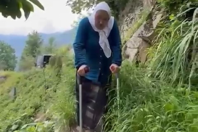 Ameliyatlı Kadın, 400 metrelik patika yol için yetkililerden yardım bekliyor