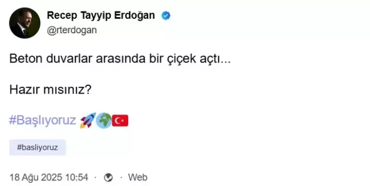 Cumhurbaşkanı Erdoğan’dan NSosyal’de ilk paylaşım 2