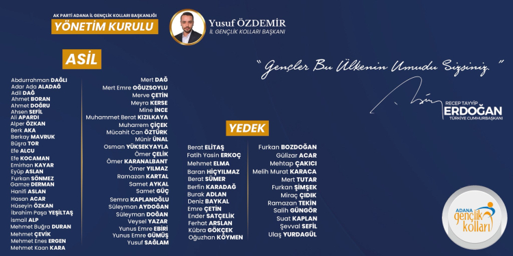 AK Parti Adana İl Gençlik Kolları yönetimi belirlendi 2