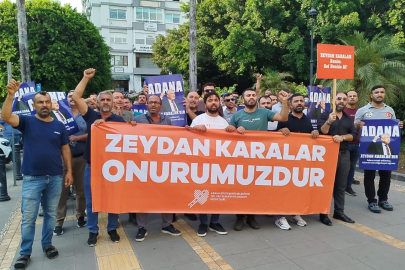 Adana’da Adalet Nöbeti’nin 29. gününde belediye çalışanları Zeydan Karalar için yürüdü