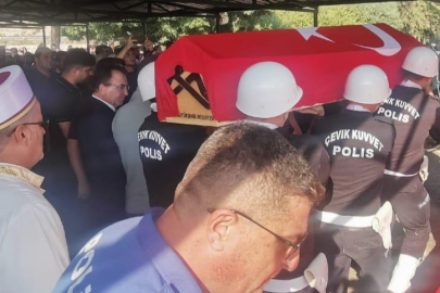 Kazada hayatını kaybeden polis memuru son yolculuğuna uğurlandı