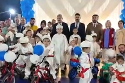 Osmaniye’de toplu sünnet merasimi: 28 çocuk için bisiklet ve altın hediye edildi