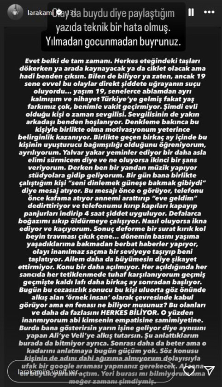 Yönetmen Lara Kamhi’den 19 yıl sonra ifşa “Şiddet gördüm, ölümden döndüm” 2