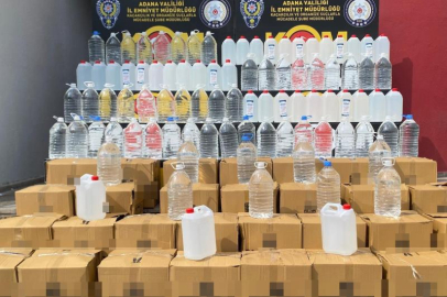 Adana’da kaçak alkol operasyonu: 2 ton ele geçirildi