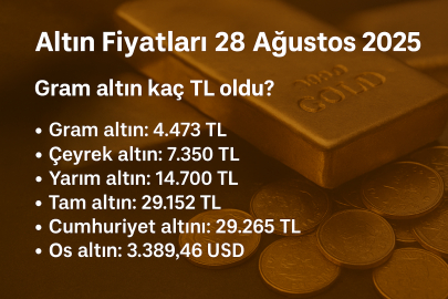 Altın fiyatları 28 Ağustos 2025: Gram ve çeyrek altın kaç TL oldu?