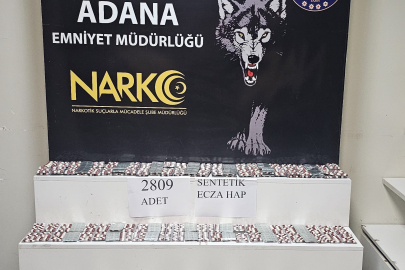 Adana’da uyuşturucu operasyonu: 2 bin 809 uyuşturucu hap ele geçirildi