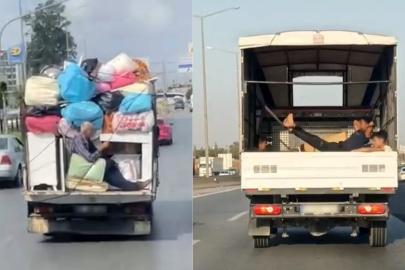 Adana’da şaşırtan yolculuk: Biri iple kendini bağladı, diğeri hamakta keyif yaptı