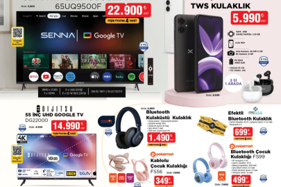 BİM 5 Eylül 2025 Cuma aktüel kataloğu yayınlandı: Halı yıkama makinesi, Omix X5 cep telefonu ve Tws kulaklık seti raflarda