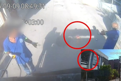 Temizlik görevlisinin dövülmesi kameraya yansıdı