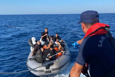 Aydın açıklarında 12 düzensiz göçmen kurtarıldı