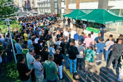 Kalp krizi sonucu hayatını kaybeden Erdemli belediye personeli için tören düzenlendi