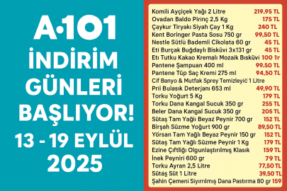 A101 13 - 19 Eylül 2025 Aktüel ürünler listesi ve indirim günleri başlıyor!